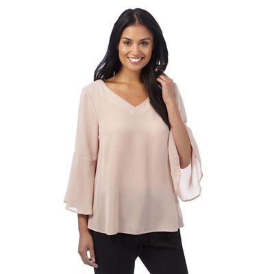 The Collection Pale pink ruffle bell sleeve top
